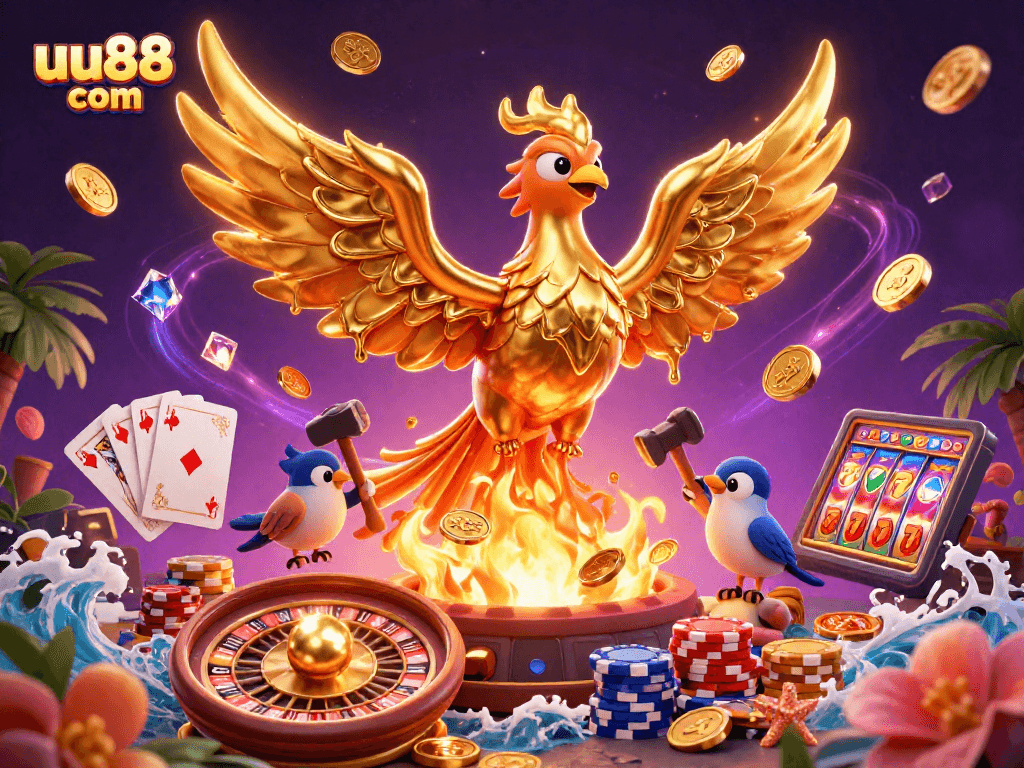 Experience thrilling gaming action with uu88 com featuring an epic casino scene!