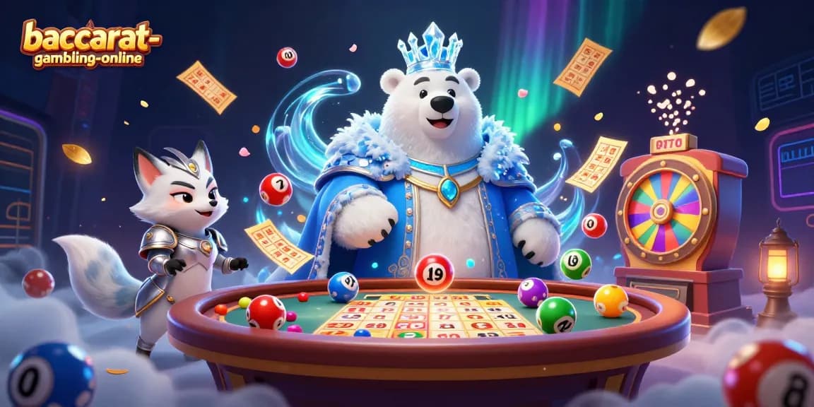 Baccarat-gambling-online showcases a thrilling baccarat scene with colorful elements and dynamic action.