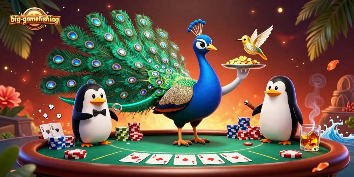 Engage in big-gamefishing with 3D characters, poker elements, and lively casino action.