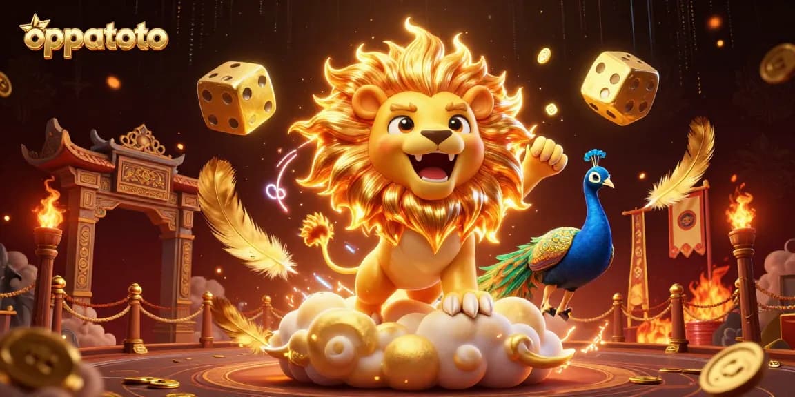Experience thrilling gameplay at oppatoto with a vibrant 3D casino scene showcasing excitement and big wins.