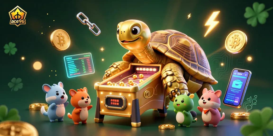 Spin to win with ace96's vibrant online slots, featuring colorful characters and engaging gameplay.