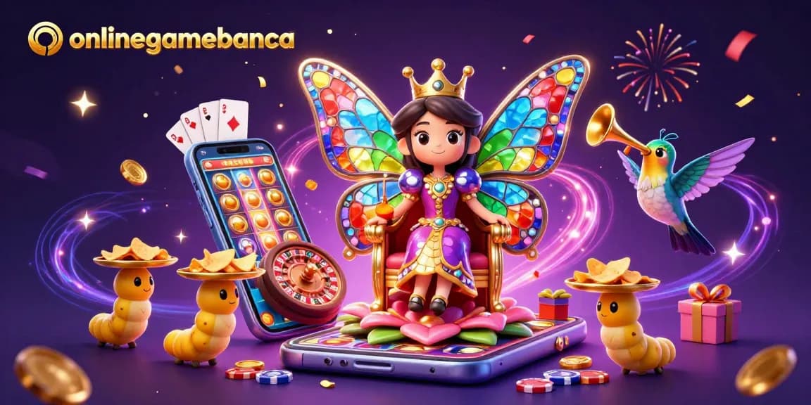Experience the thrills of gambling at onlinegamebanca with vibrant 3D casino elements and characters.