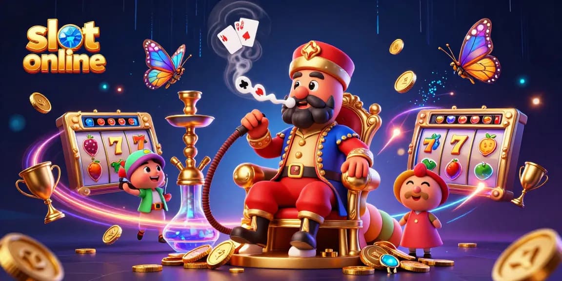 Spin and win on slot online, featuring a colorful 3D casino scene with playful elements.