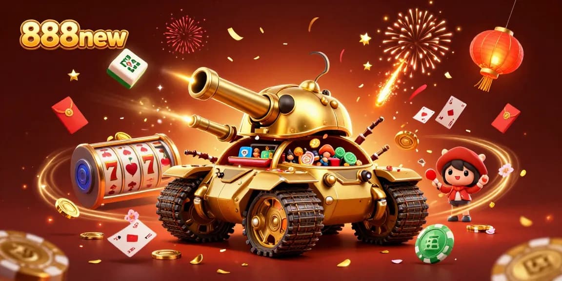 Experience thrilling games at 888new with a dynamic casino scene showcasing vibrant elements.