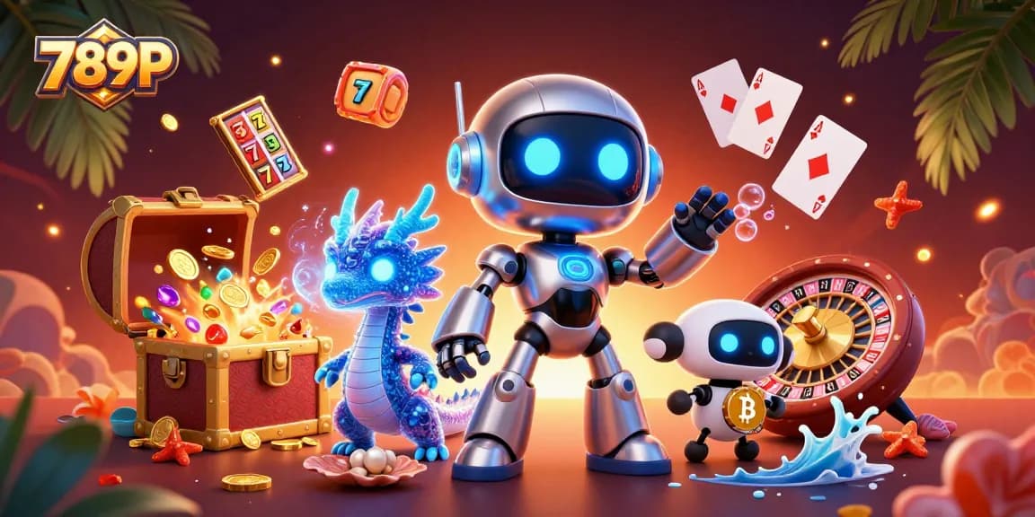 Experience thrilling gameplay at 789P with a captivating 3D casino illustration showcasing exciting game elements.