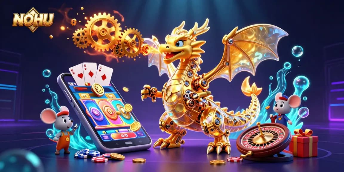 Experience thrilling gaming action with NOHU's vibrant slot game features and engaging casino atmosphere.