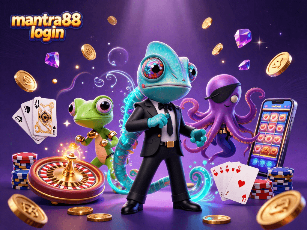 Experience mantra88 login through exciting casino adventures with animated characters and bright slot features.