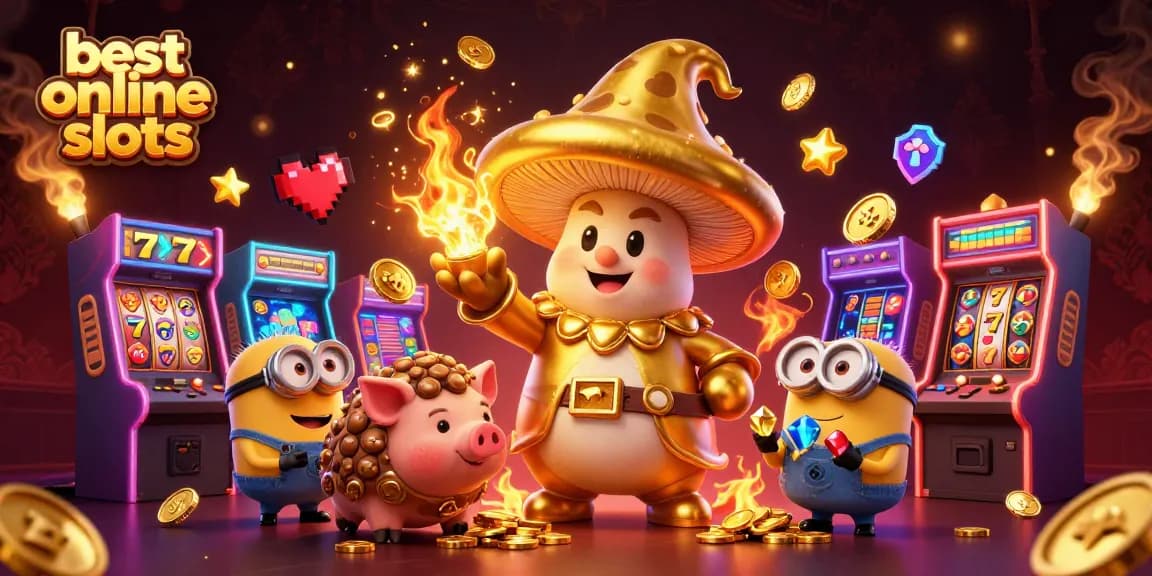 Experience the magic of the best online slots with vibrant characters and colorful casino elements.