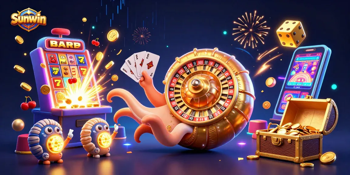 Experience thrilling games at Sunwin with vibrant casino elements bursting with excitement.