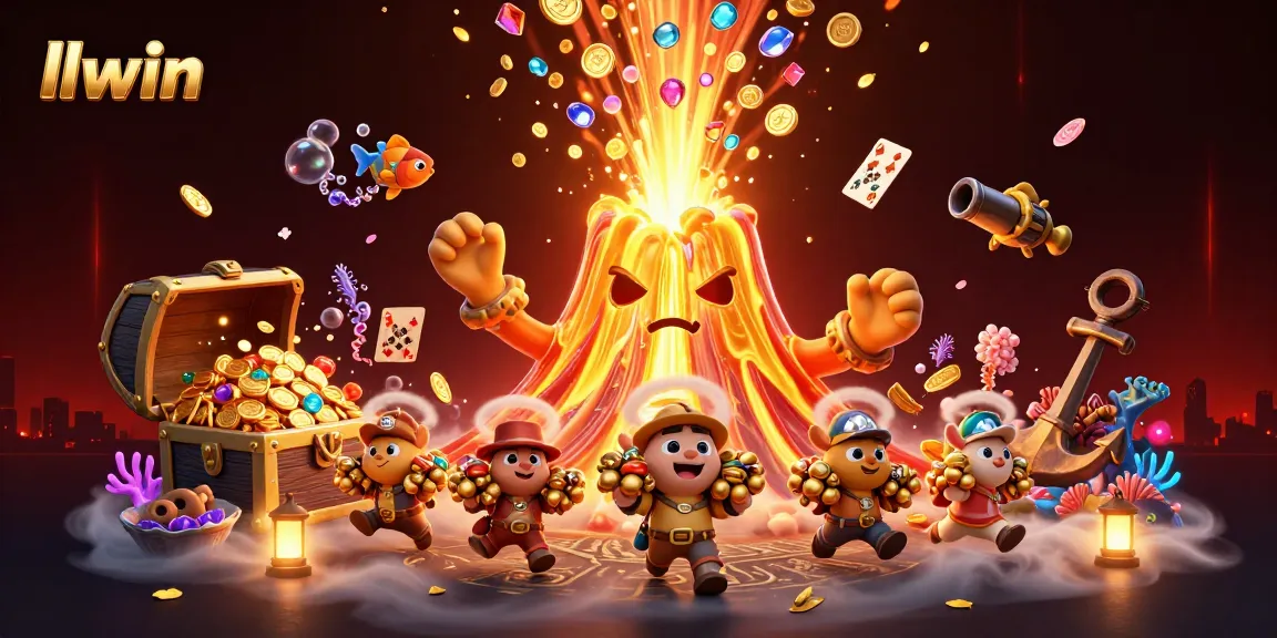 Experience the thrill of gaming at llwin with gold coins and treasures erupting in excitement.