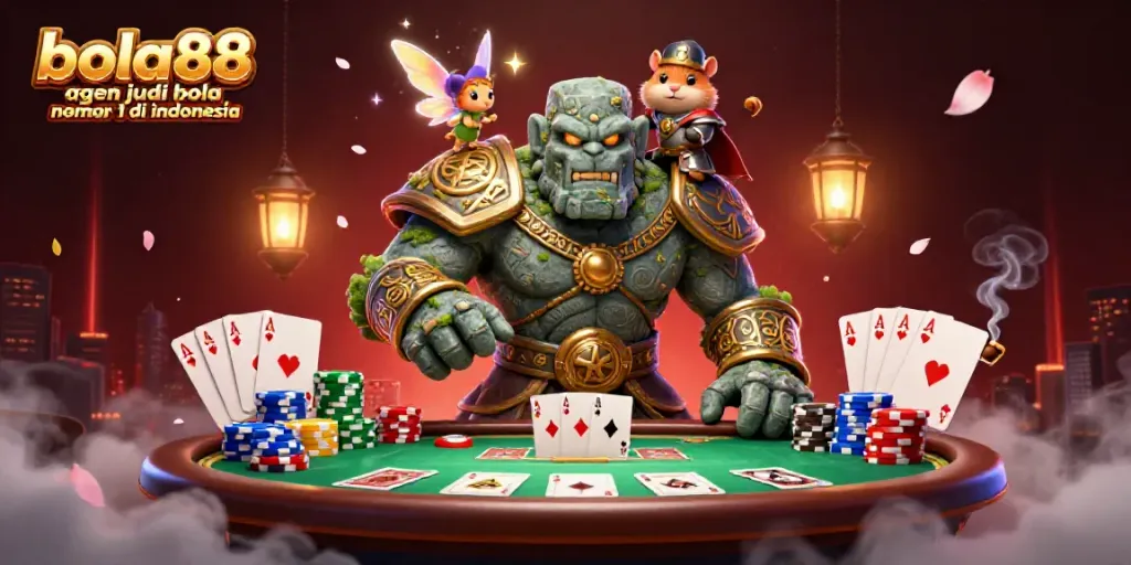 Experience the magic with bola88 agen judi bola nomor 1 di indonesia in a vibrant 3D casino scene.