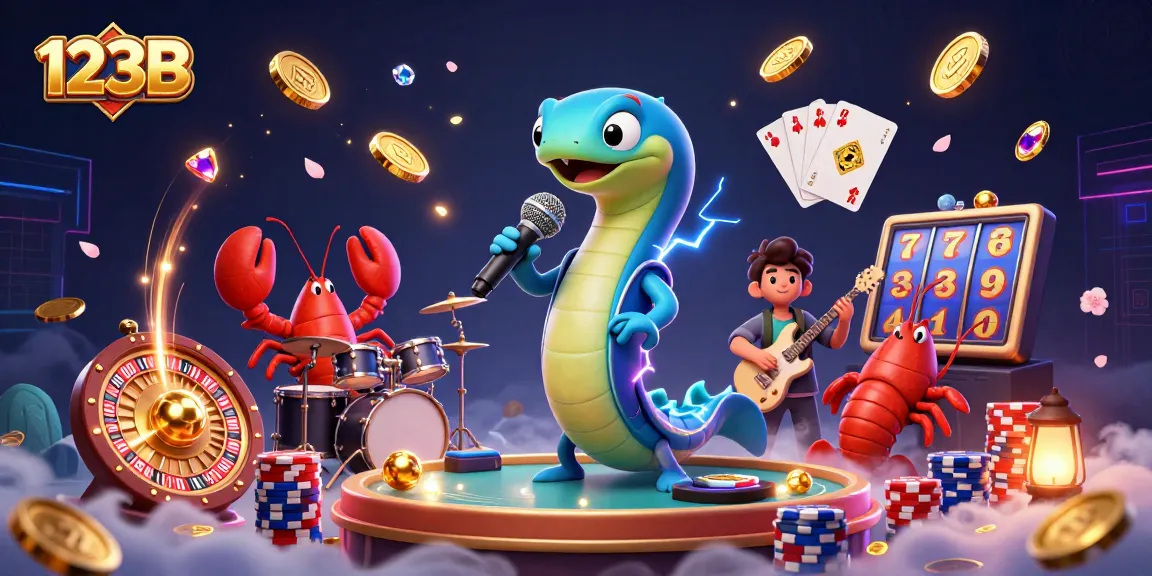 Experience thrilling actions at 123B's underwater casino stage with vibrant characters and dynamic elements.