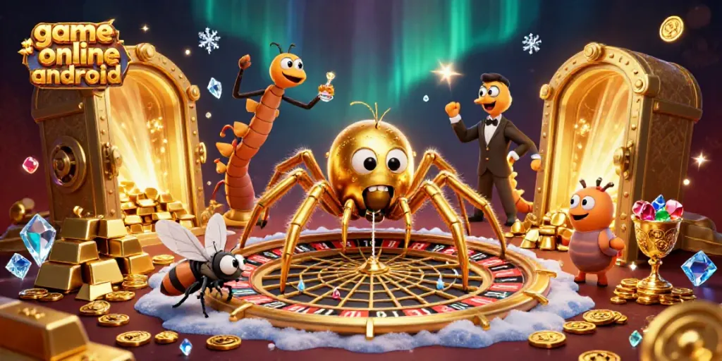 Experience thrilling moments with game online android in an enchanting casino-themed scene.