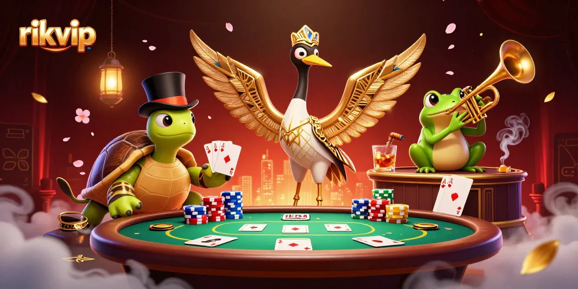 Experience thrilling gaming with rikvip at a 1920s-inspired casino scene featuring lively characters.