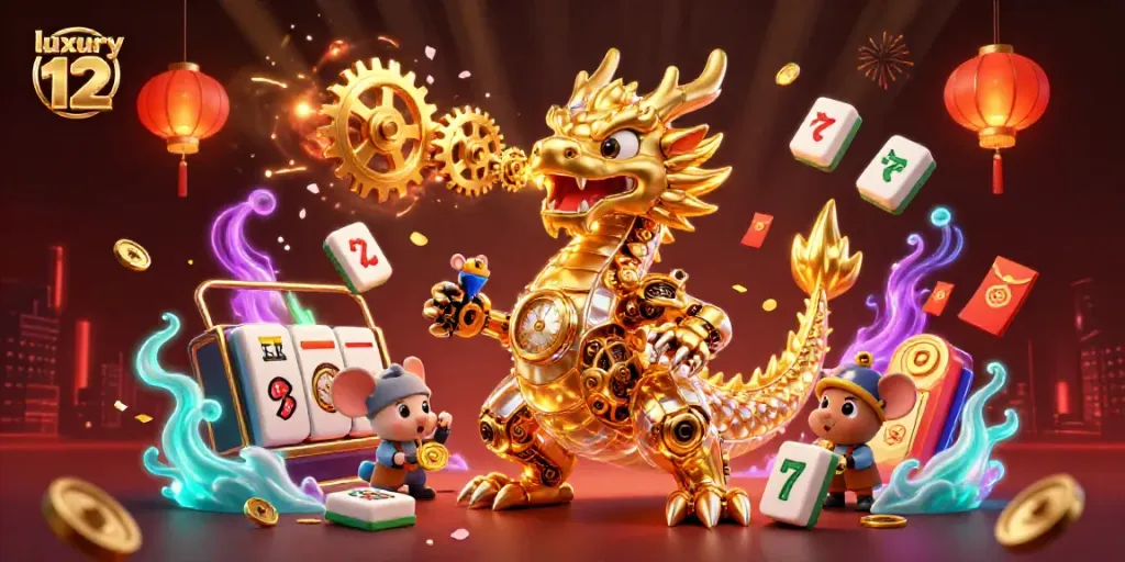 Engage with luxury 12 gaming magic through a vibrant dragon and winning symbols.