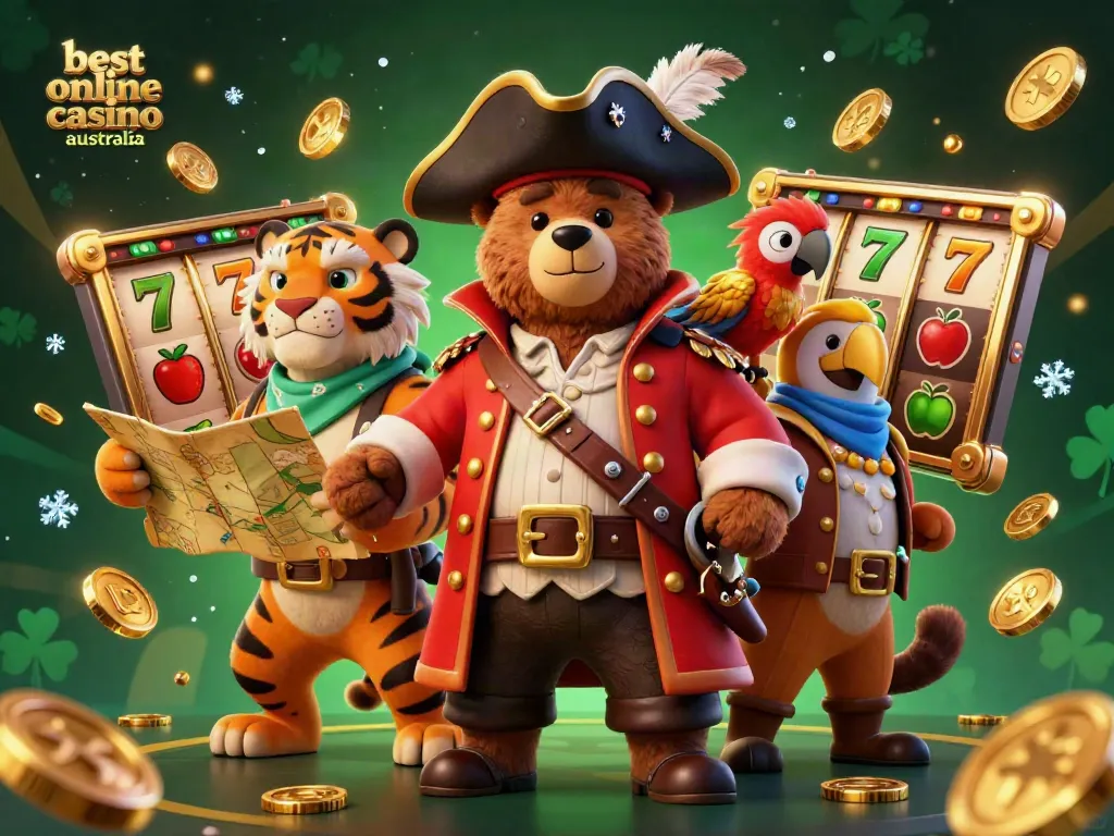 Experience the thrill at the best online casino Australia with vibrant characters and dynamic game elements.