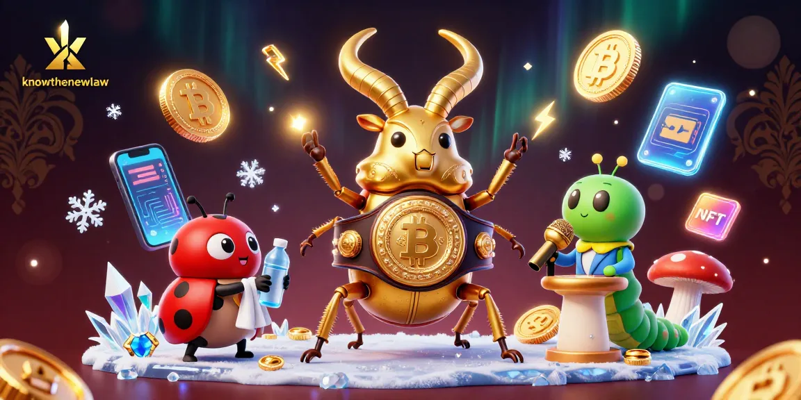 Engage with knowthenewlaw as a golden stag beetle faces off in a lively casino-themed boxing match.