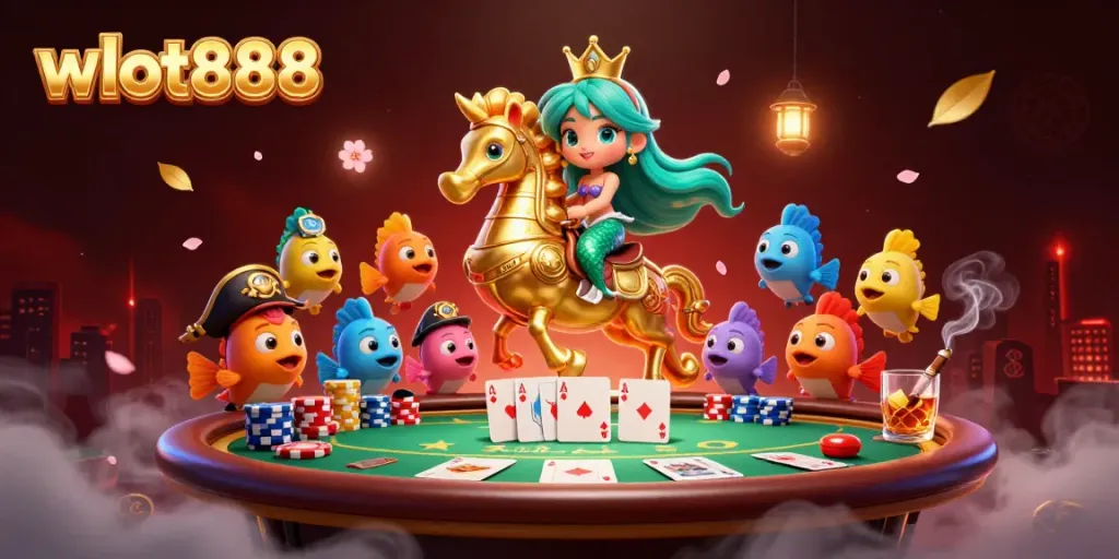 Menangkan jackpot dengan wslot888 dalam ilustrasi kasino yang memukau dan berwarna.
