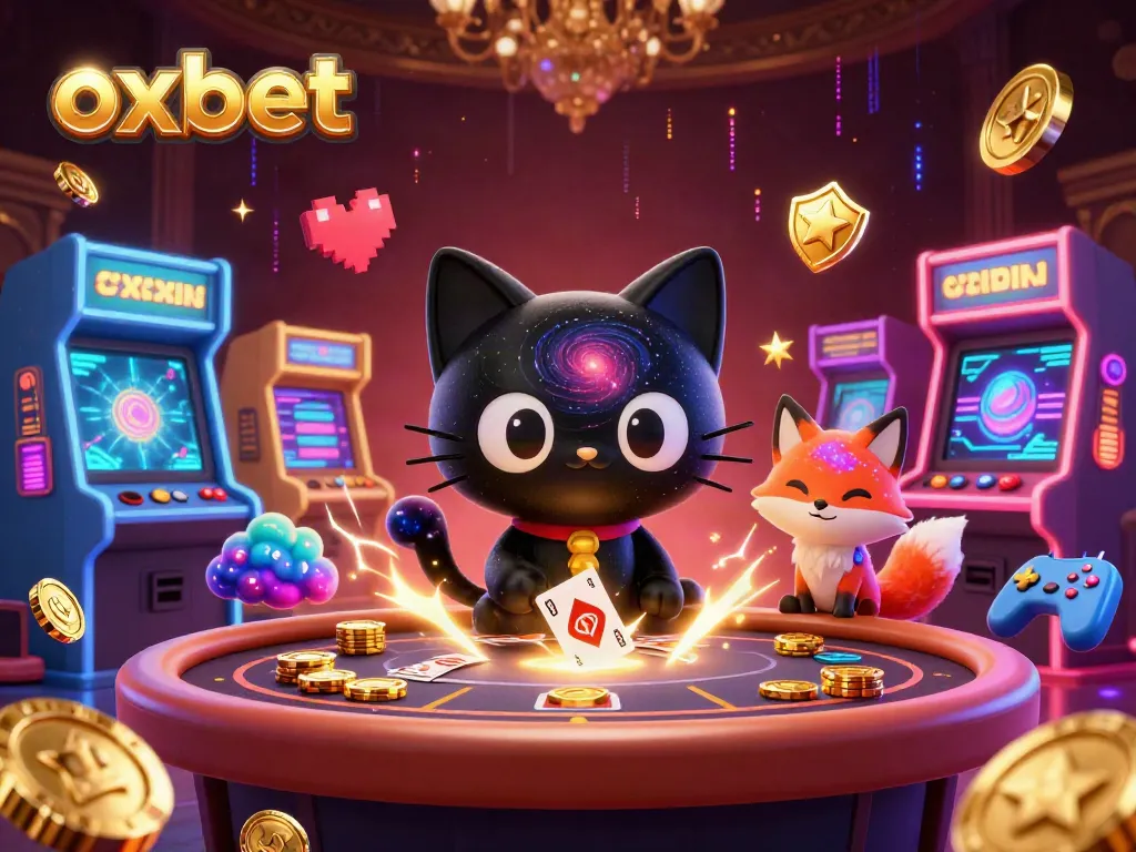 Engage with Oxbet's cosmic casino experience featuring dynamic characters and vibrant gaming elements.