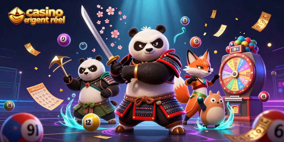 Plongez dans l'univers captivant du casino en ligne argent réel avec des personnages animés et des éléments de jeu dynamique.